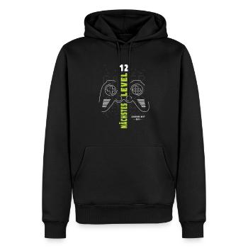 Level 12 Geburtstag Junge Controller Gaming Gamer - Männer Premium Bio Hoodie - Schwarz - Vorne - Nico (187cm)