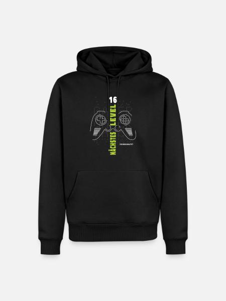 Level 16 Geburtstag Junge Gaming Zocker Gamer - Männer Premium Bio Hoodie - Schwarz