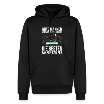 Wohnmobil Wohnwagen Camper Camping - Männer Premium Bio Hoodie - Schwarz - Vorne - Nico (187cm)