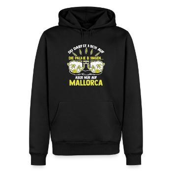 Party Urlaub Mallorca - Männer Premium Bio Hoodie - Schwarz - Vorne - Nico (187cm)
