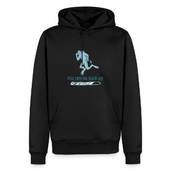 Plongez dans la mer de joie Retro Diver Designs - Sweat à capuche Premium bio Homme - noir - Devant - Nico (187cm)