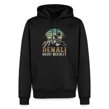 Mt. McKinley Denali Nationalpark Merchandise - Männer Premium Bio Hoodie - Schwarz - Vorne - Nico (187cm)