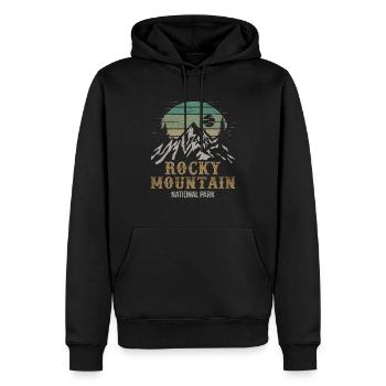 Rocky Mountain Nationalpark Merchandise Rocky - Männer Premium Bio Hoodie - Schwarz - Vorne - Nico (187cm)