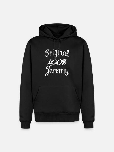 Original 100% Jeremy - Männer Premium Bio Hoodie - Schwarz
