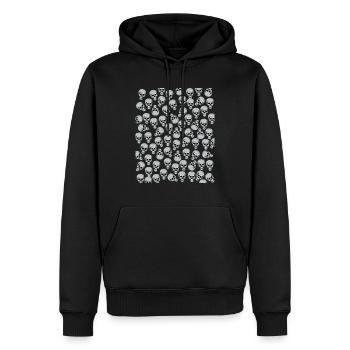 Skulls Schädel - Männer Premium Bio Hoodie - Schwarz - Vorne - Nico (187cm)