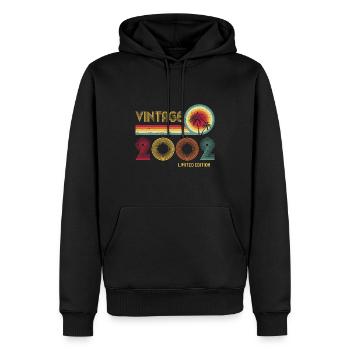 Classic 2002 - 21ème anniversaire 21 ans vintage - Sweat à capuche Premium bio Homme - noir - Devant - Nico (187cm)