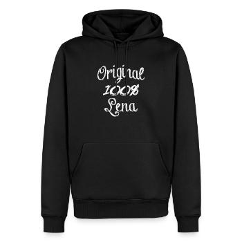 Original 100% Lena - Männer Premium Bio Hoodie - Schwarz - Vorne - Nico (187cm)