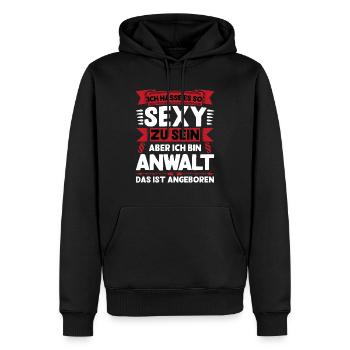 Ich hasse es so sexy zu sein Ich bin Anwalt funny - Männer Premium Bio Hoodie - Schwarz - Vorne - Nico (187cm)