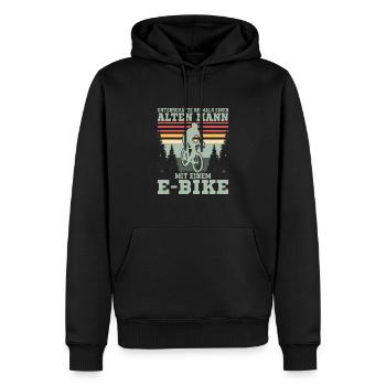 Never underestimate an old man with an e- - Men’s Premium Organic Hoodie - black - Front - Nico (187cm)