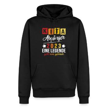 Kita Abgänger 2023 Schulkind Einschulung Schule - Männer Premium Bio Hoodie - Schwarz - Vorne - Nico (187cm)