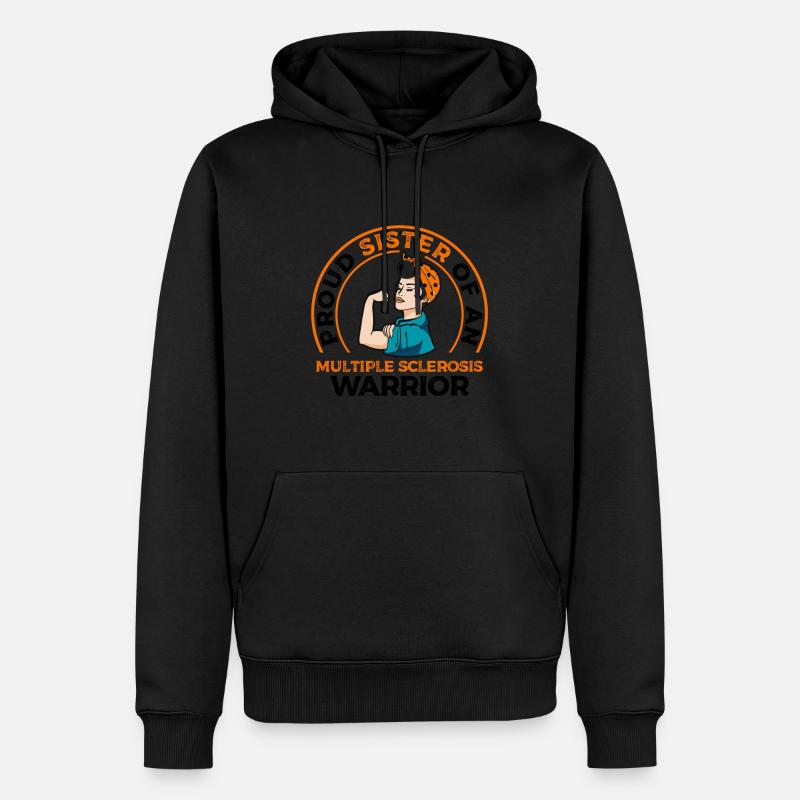 Stolze Schwester Eines - Männer Premium Bio Hoodie - Schwarz