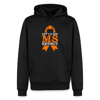 Ms-conscience débarrassons-nous de la sclérose en plaques - Sweat à capuche Premium bio Homme - noir - Devant - Nico (187cm)