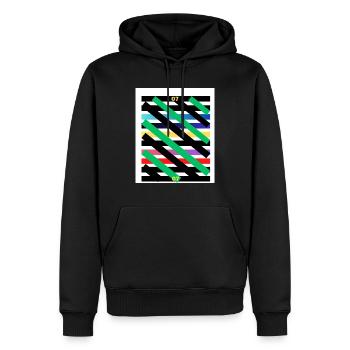 07 - Männer Premium Bio Hoodie - Schwarz - Vorne - Nico (187cm)