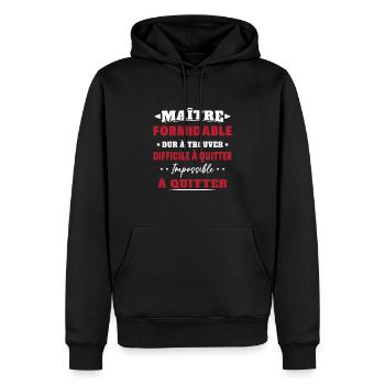 Maître formidable idée cadeau maître d'école - Sweat à capuche Premium bio Homme - noir - Devant - Nico (187cm)