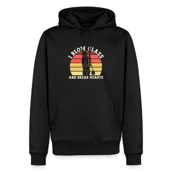 Ich blase Glas und breche Herzen - Glasbläser - Männer Premium Bio Hoodie - Schwarz - Vorne - Nico (187cm)