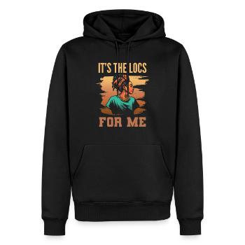 It's The Locs For Me - Afro Hair Black American - Männer Premium Bio Hoodie - Schwarz - Vorne - Nico (187cm)