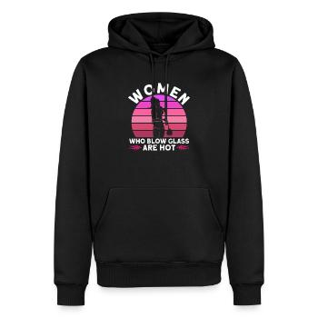 Frauen, die Glas blasen, sind heiß - Glasbläser - Männer Premium Bio Hoodie - Schwarz - Vorne - Nico (187cm)