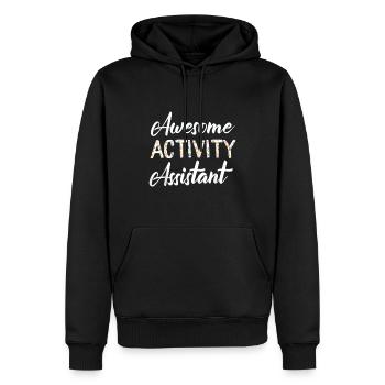 Activity Assistant Activity Professionals Week - Men’s Premium Organic Hoodie - black - Front - Nico (187cm)