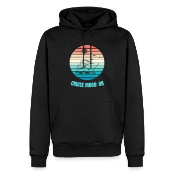 Mode croisière activé : adoptez les vibrations des fêtes - Sweat à capuche Premium bio Homme - noir - Devant - Nico (187cm)