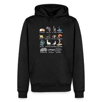 Tiere der Welt - Seltene exotische Tiere Lustig - Männer Premium Bio Hoodie - Schwarz - Vorne - Nico (187cm)