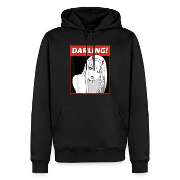 Anime Darling Arigato Senpai Hentai - Männer Premium Bio Hoodie - Schwarz - Vorne - Nico (187cm)