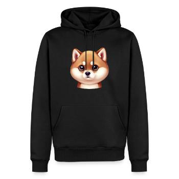 Superbes œuvres d'art Shiba Inu - Sweat à capuche Premium bio Homme - noir - Devant - Nico (187cm)