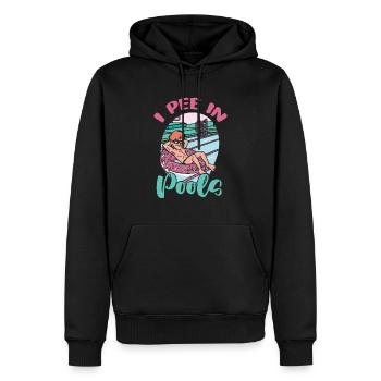 Ich Pinkle In Öffentlichen Pools Lustige - Männer Premium Bio Hoodie - Schwarz - Vorne - Nico (187cm)