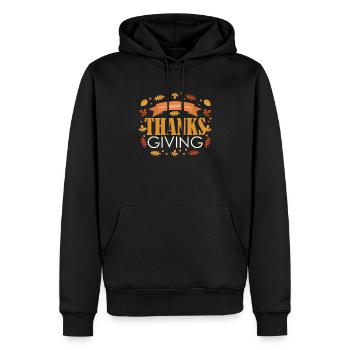 Happy Thanksgiving Day Herbst Herbst Blätter - Männer Premium Bio Hoodie - Schwarz - Vorne - Nico (187cm)