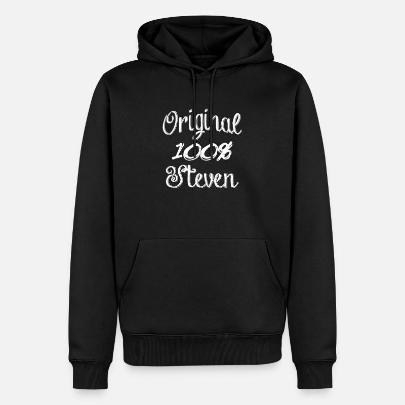 Original 100% Steven - Sweat à capuche Premium bio Homme - noir