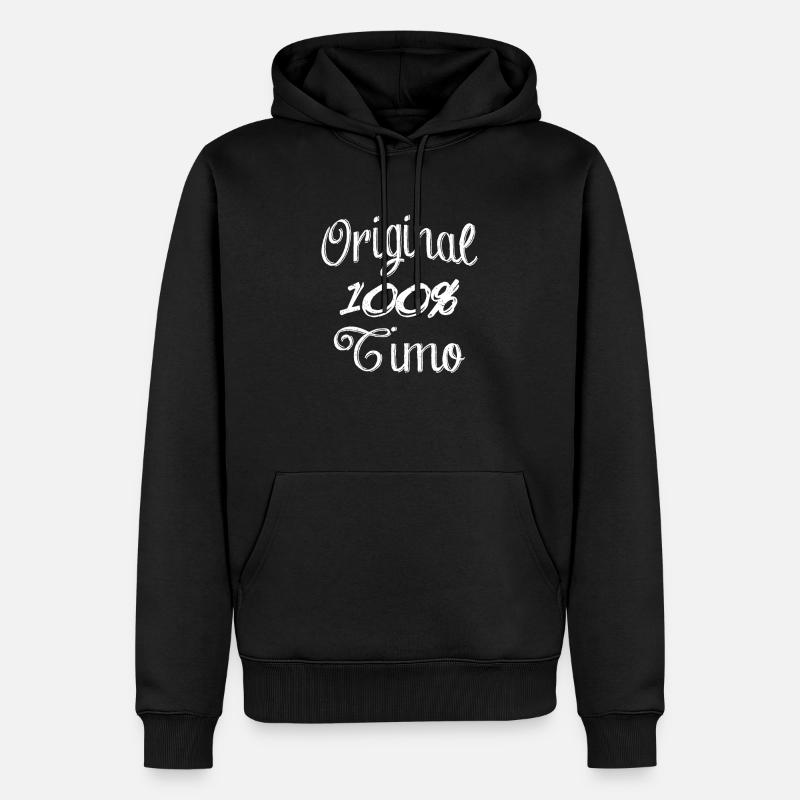 Original 100% Timo - Sweat à capuche Premium bio Homme - noir