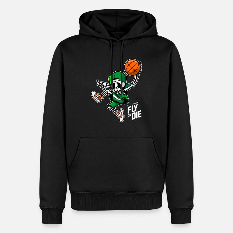 Os de panier - Sweat à capuche Premium bio Homme - noir