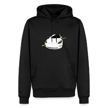 Electric Car, Drive The Future, Zero Emissions - Men’s Premium Organic Hoodie - black - Front - Nico (187cm)