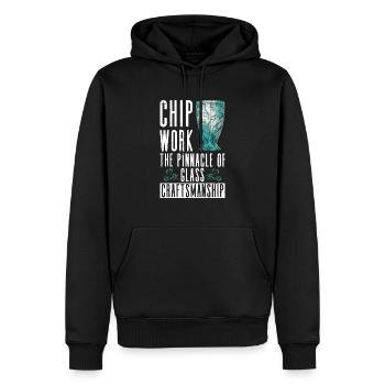 Chip Work - Die Spitze des Glashandwerks - Chip - Männer Premium Bio Hoodie - Schwarz - Vorne - Nico (187cm)