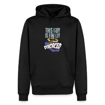 Lustiges Scheidung Glücklich Geschieden und - Männer Premium Bio Hoodie - Schwarz - Vorne - Nico (187cm)