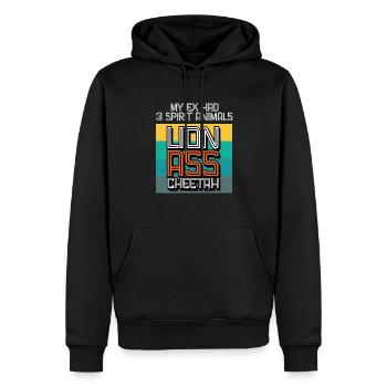 Lustiges Scheidung Glücklich Geschieden und - Männer Premium Bio Hoodie - Schwarz - Vorne - Nico (187cm)