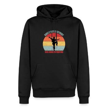 Sicherlich hat nicht jeder Kung Fu gekämpft - Männer Premium Bio Hoodie - Schwarz - Vorne - Nico (187cm)