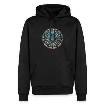 Glasmalerei - Glasmalerei Künstler - Männer Premium Bio Hoodie - Schwarz - Vorne - Nico (187cm)