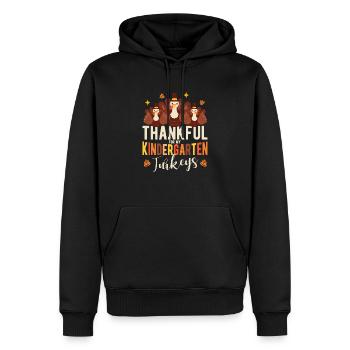 Thankful for my child's fun Thanksgiving - Men’s Premium Organic Hoodie - black - Front - Nico (187cm)