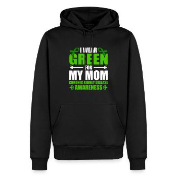 Ich Trage Grün Für Meine Mutter Chronische - Männer Premium Bio Hoodie - Schwarz - Vorne - Nico (187cm)