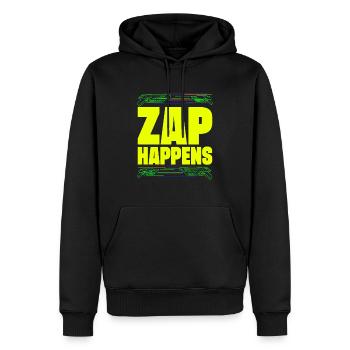 Zap Happens Laser Tag Player Funny Gift Idea - Men’s Premium Organic Hoodie - black - Front - Nico (187cm)