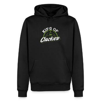 King of Caches - Geocaching Geocacher - Men’s Premium Organic Hoodie - black - Front - Nico (187cm)