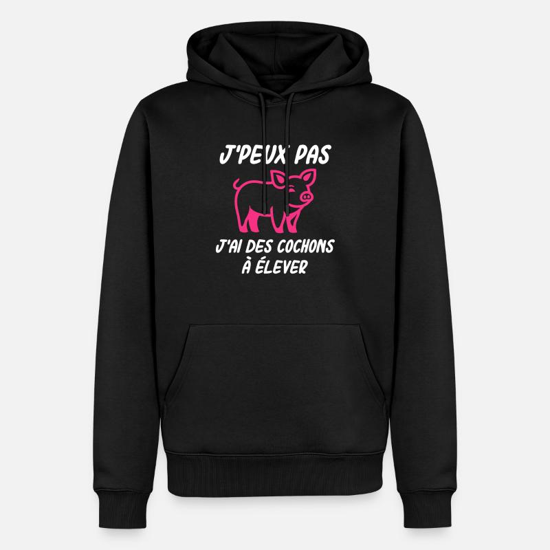 Eleveur de cochon - Sweat à capuche Premium bio Homme - noir