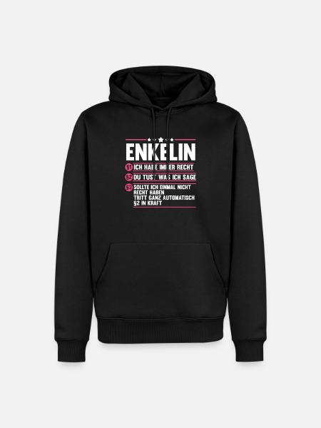 Enkelin - Männer Premium Bio Hoodie - Schwarz