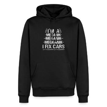 Im A Mechanic I Fix Cars - Men’s Premium Organic Hoodie - black - Front - Nico (187cm)