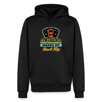 Calisthenics Street Workout Park Fitness Training - Männer Premium Bio Hoodie - Schwarz - Vorne - Nico (187cm)