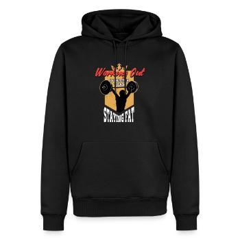 Calisthenics Street Workout Park Fitness Training - Männer Premium Bio Hoodie - Schwarz - Vorne - Nico (187cm)