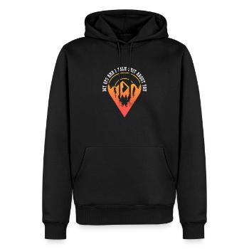 GPS Dire Funny Geocaching Geocacher - Sweat à capuche Premium bio Homme - noir - Devant - Nico (187cm)