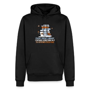 Jeder Tag Sollte Bibliothekstag Sein - Männer Premium Bio Hoodie - Schwarz - Vorne - Nico (187cm)