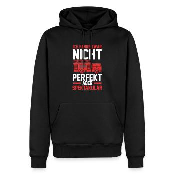Feuerwehrmann Feuerwehr - Männer Premium Bio Hoodie - Schwarz - Vorne - Nico (187cm)