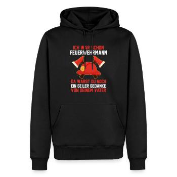 Feuerwehrmann Feuerwehr - Männer Premium Bio Hoodie - Schwarz - Vorne - Nico (187cm)